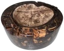 Cendrier en coquille de noix de coco, fait main naturel, style rustique, décoration d'intérieur tropicale, cadeau caribéen unique
