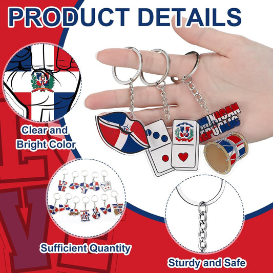 Dominican Flag Keychains (36) | Amazon