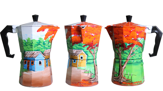 Hand-Painted Dominican Coffee Maker