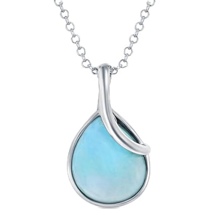 Larimar Pendant Necklace 925 Silver | Amazon