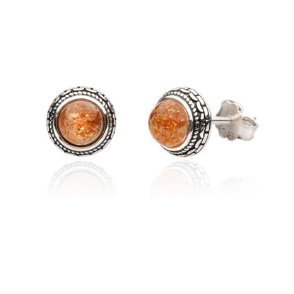 Orecchini a Bottone Larimar in Argento 925 | Amazon