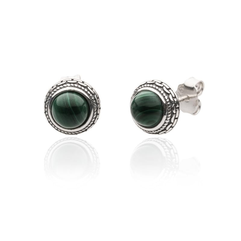 Orecchini a Bottone Larimar in Argento 925 | Amazon