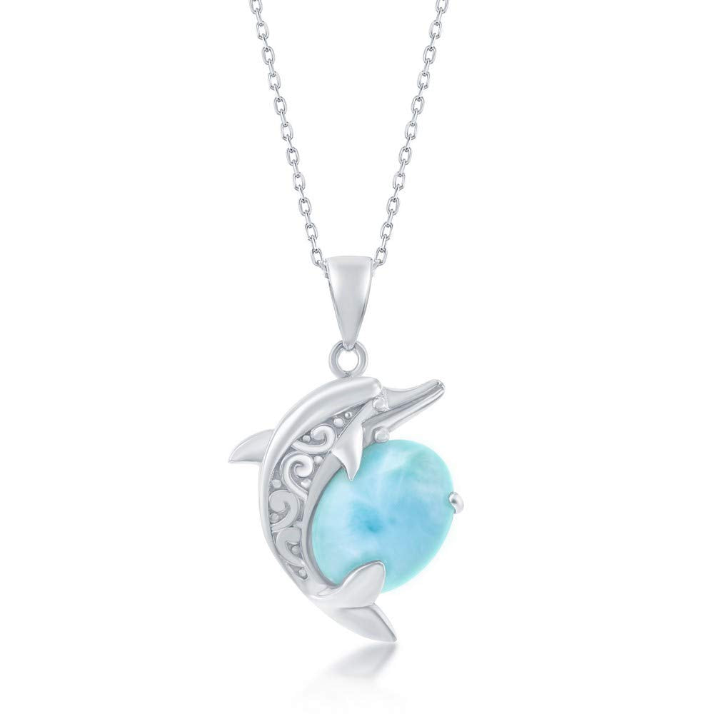 Collana con Palma di Larimar in Argento 925 | Amazon
