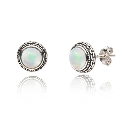 Orecchini a Bottone Larimar in Argento 925 | Amazon