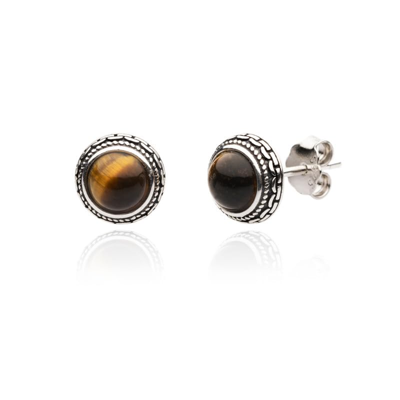 Orecchini a Bottone Larimar in Argento 925 | Amazon