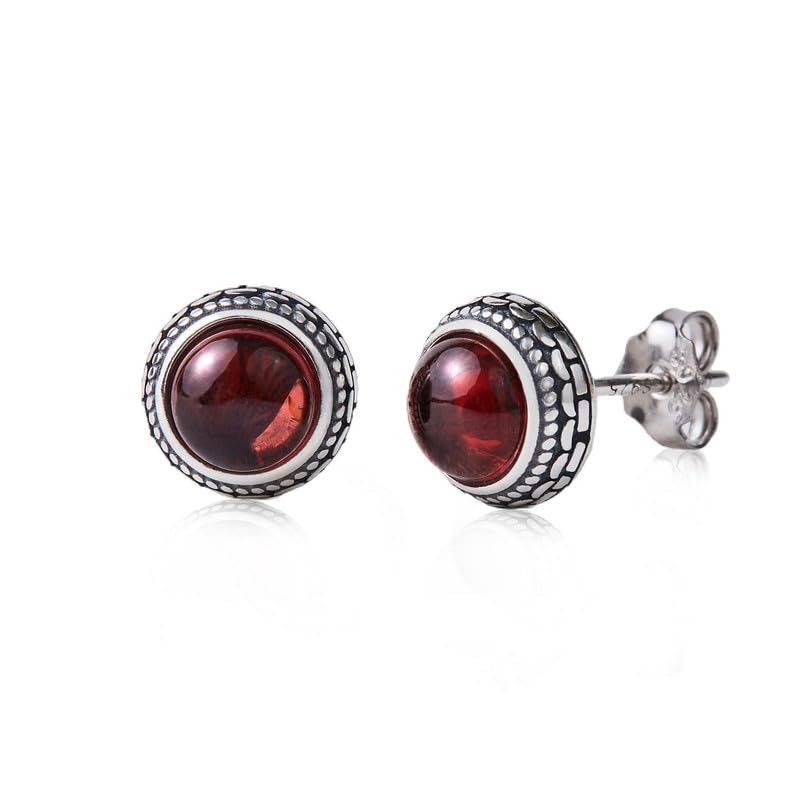 Orecchini a Bottone Larimar in Argento 925 | Amazon