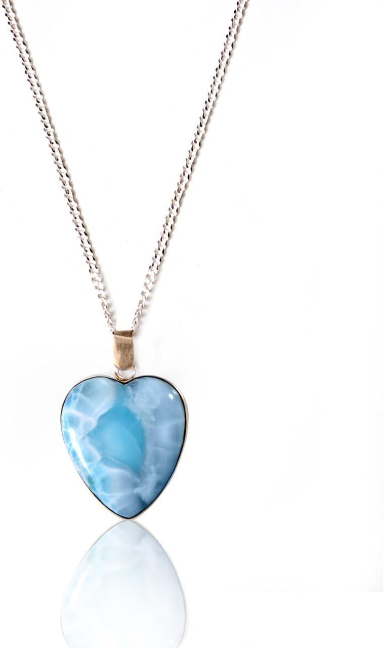 Collier Cœur Larimar Argent 925 | Amazon