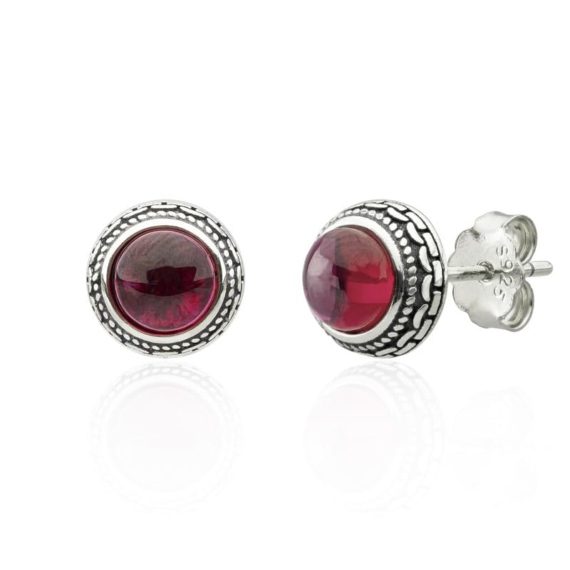 Orecchini a Bottone Larimar in Argento 925 | Amazon