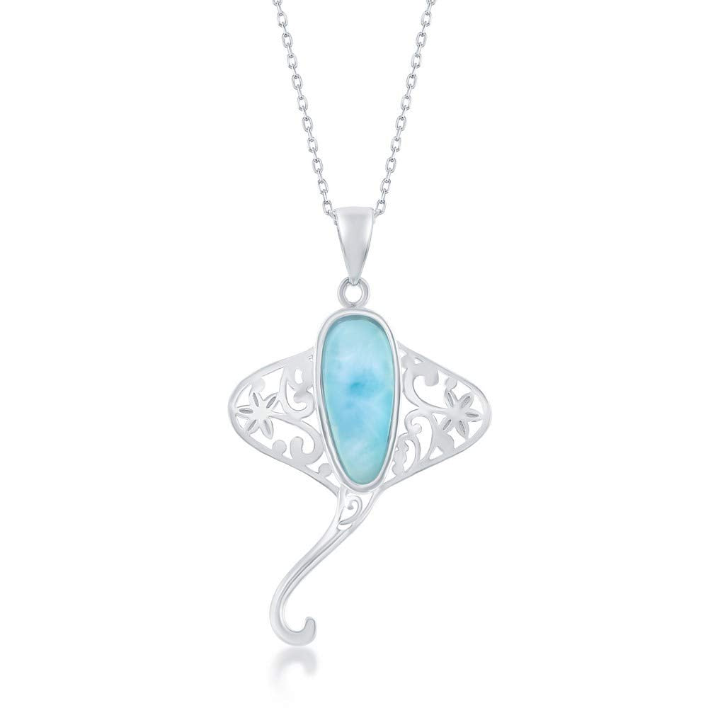 Collana con Palma di Larimar in Argento 925 | Amazon