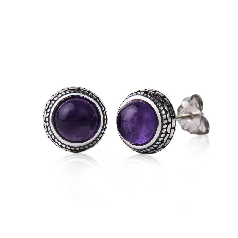 Orecchini a Bottone Larimar in Argento 925 | Amazon