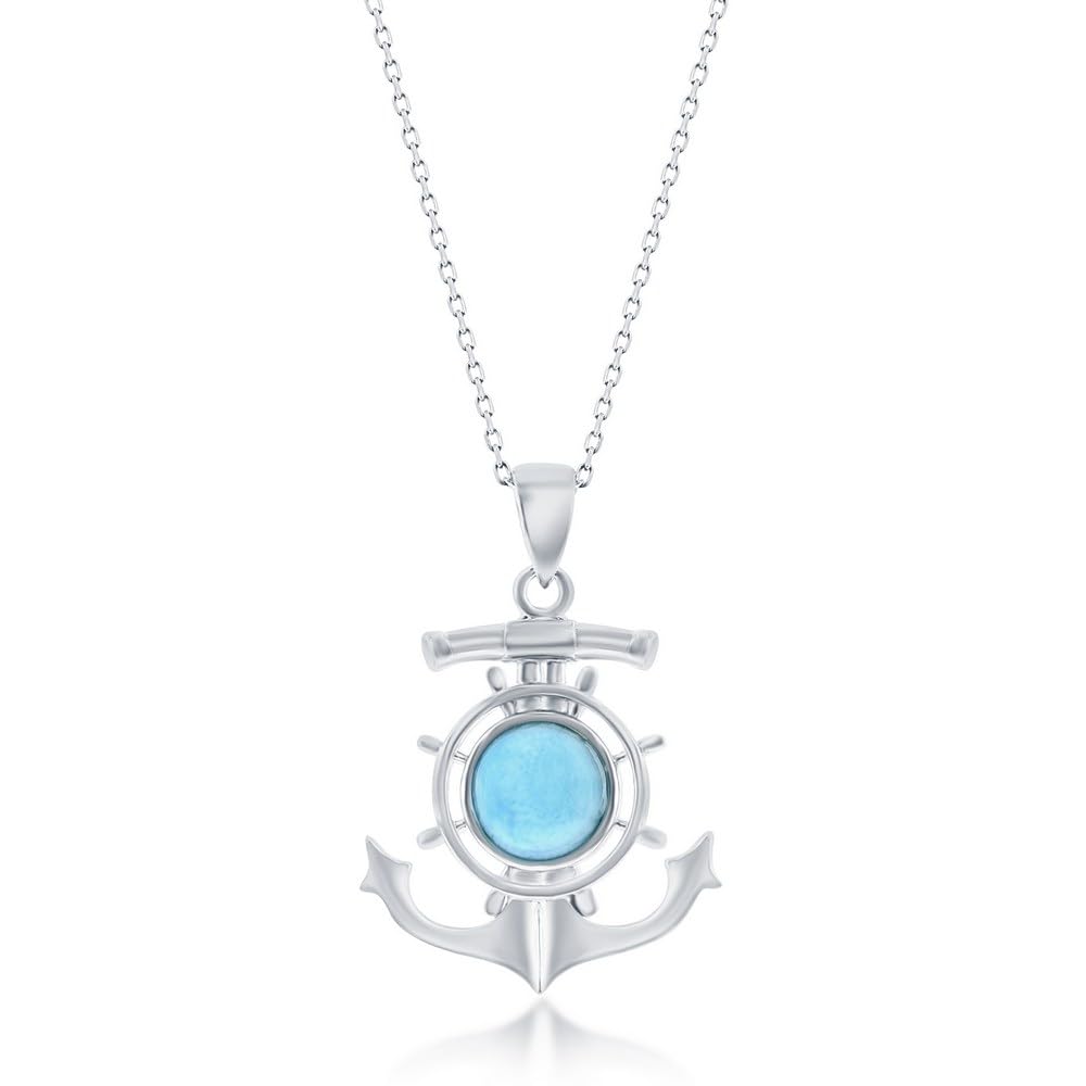 Collana con Palma di Larimar in Argento 925 | Amazon