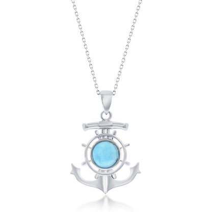 Collana con Palma di Larimar in Argento 925 | Amazon