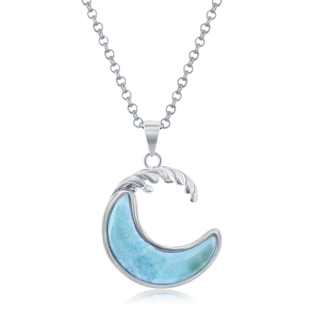 Collana con Palma di Larimar in Argento 925 | Amazon