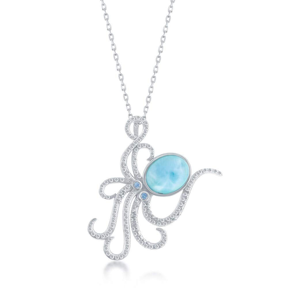 Collana con Palma di Larimar in Argento 925 | Amazon
