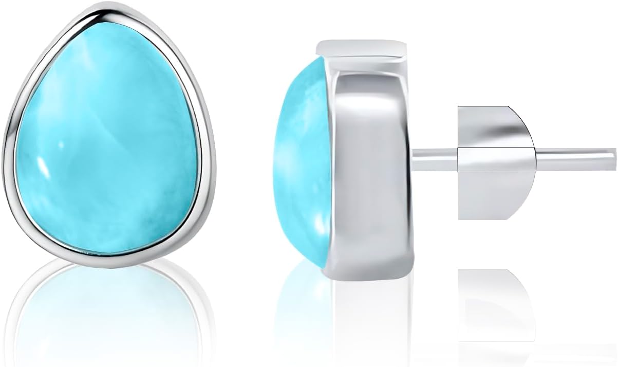 Larimar Teardrop Earrings 925 Silver | Amazon