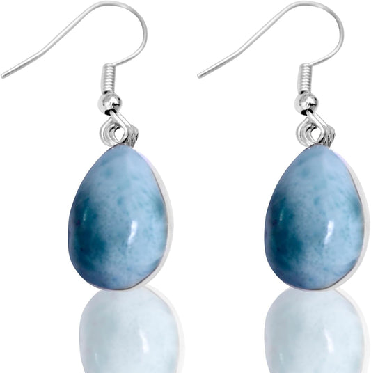 Orecchini a Goccia Larimar in Argento 925 | Amazon