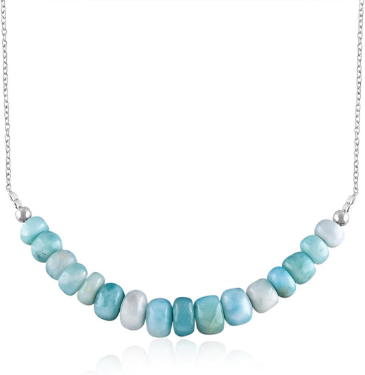 Collana con Barrette di Perline Larimar | Amazon