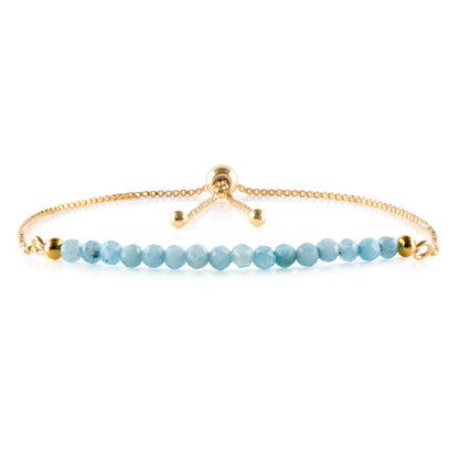 Bracelet coulissant Larimar doré | Amazon