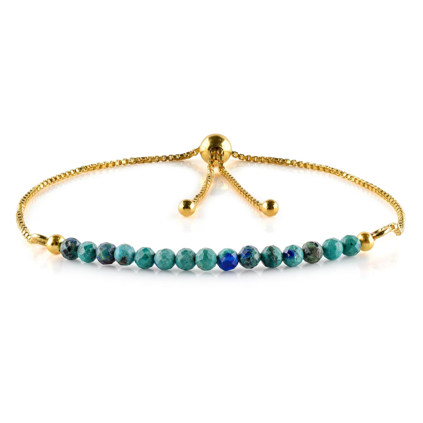 Bracelet coulissant Larimar doré | Amazon