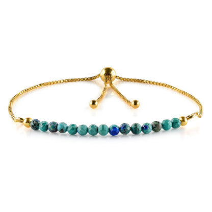 Bracelet coulissant Larimar doré | Amazon