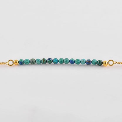 Bracelet coulissant Larimar doré | Amazon