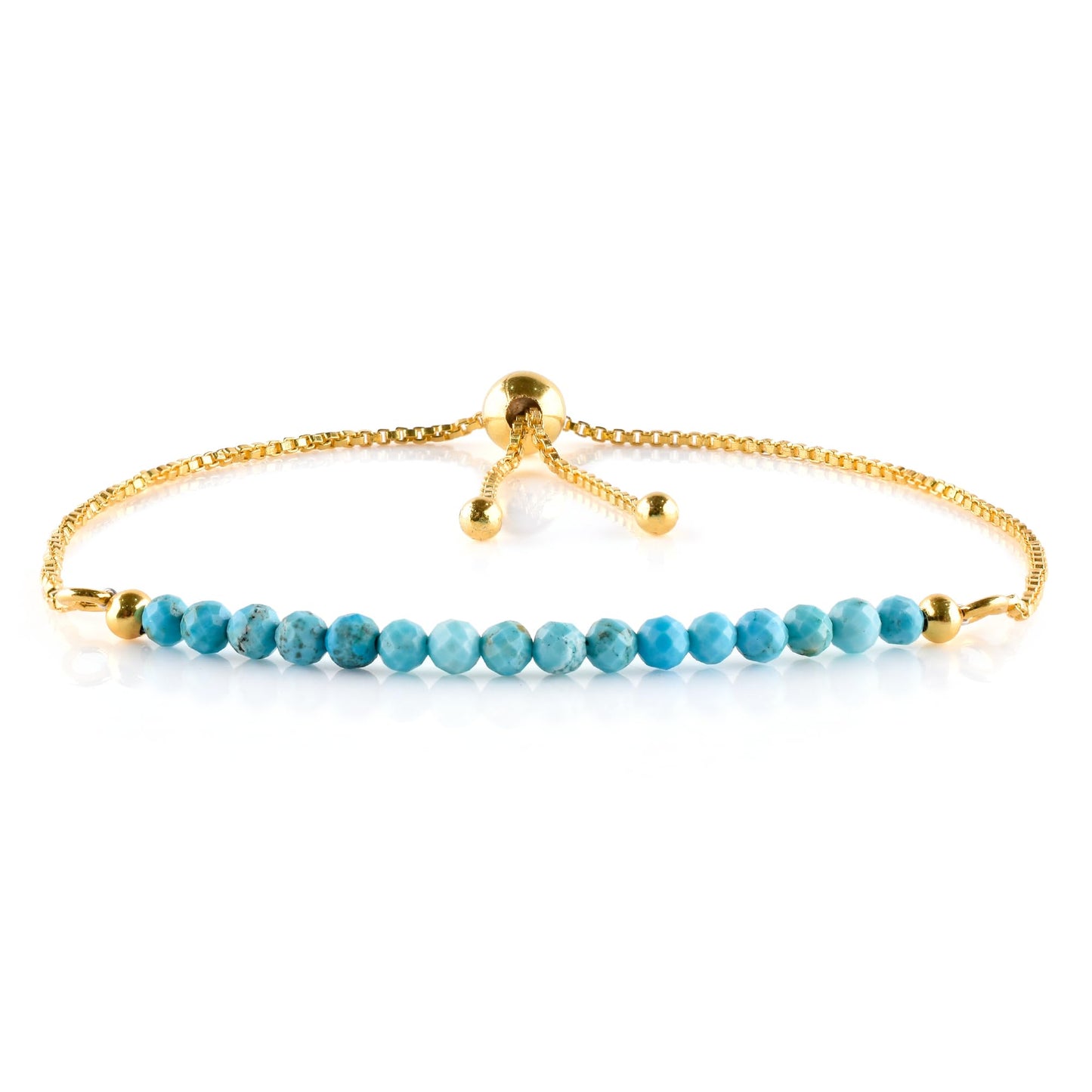 Bracelet coulissant Larimar doré | Amazon
