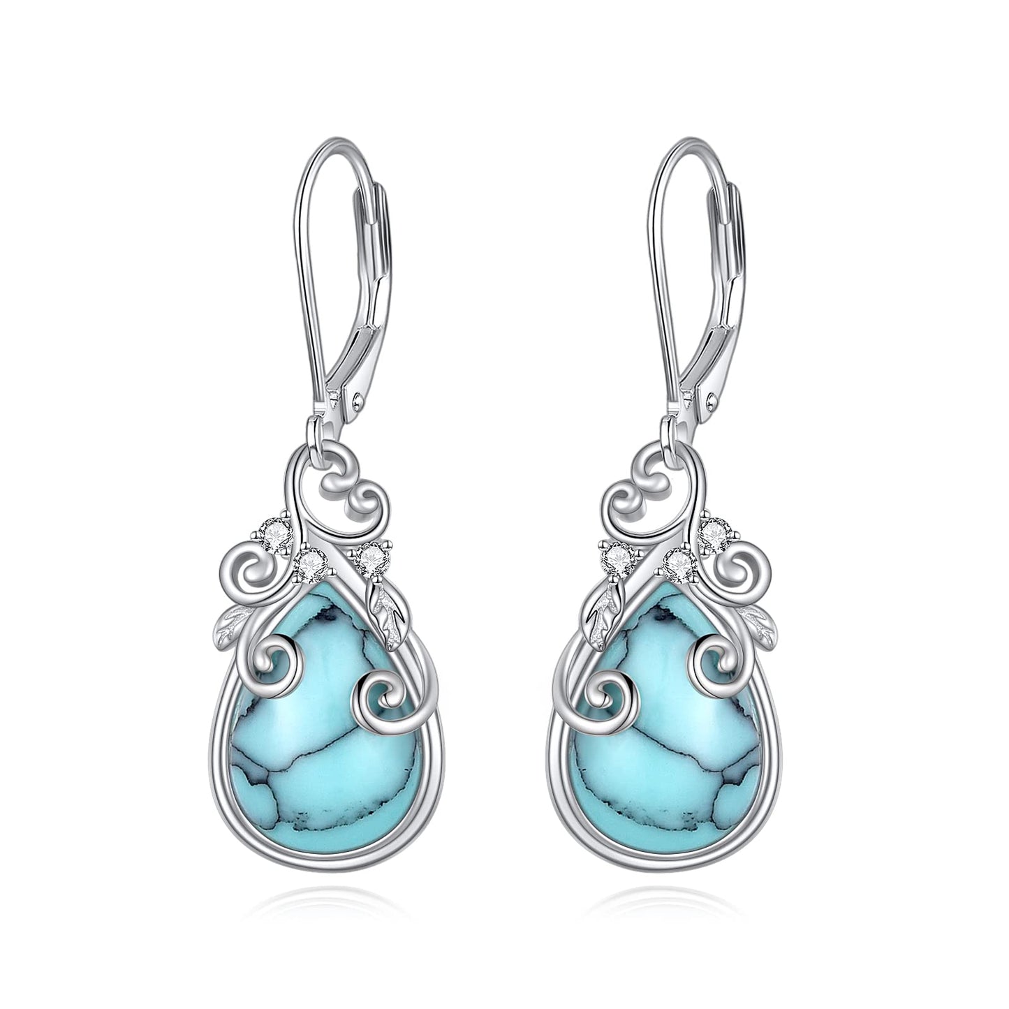 Larimar Teardrop Earrings 925 Silver | Amazon