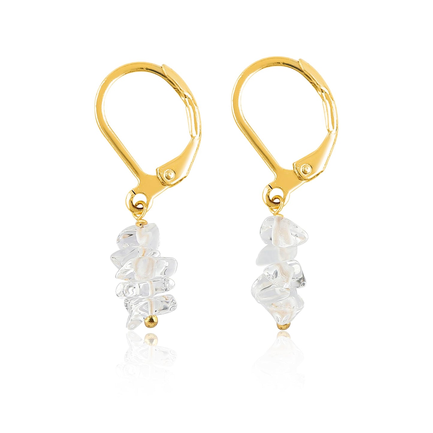 Larimar Chip Earrings Gold | Amazon