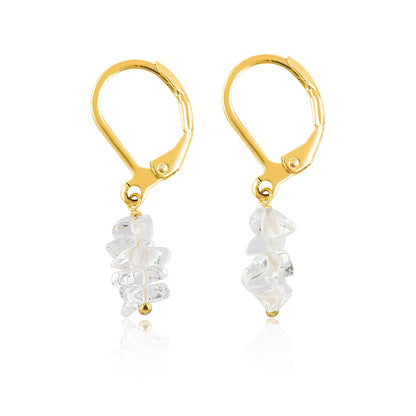Larimar Chip Earrings Gold | Amazon