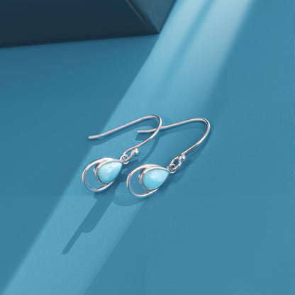 Larimar Dangle Earrings 925 Silver | Amazon