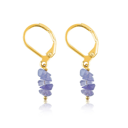 Larimar Chip Earrings Gold | Amazon