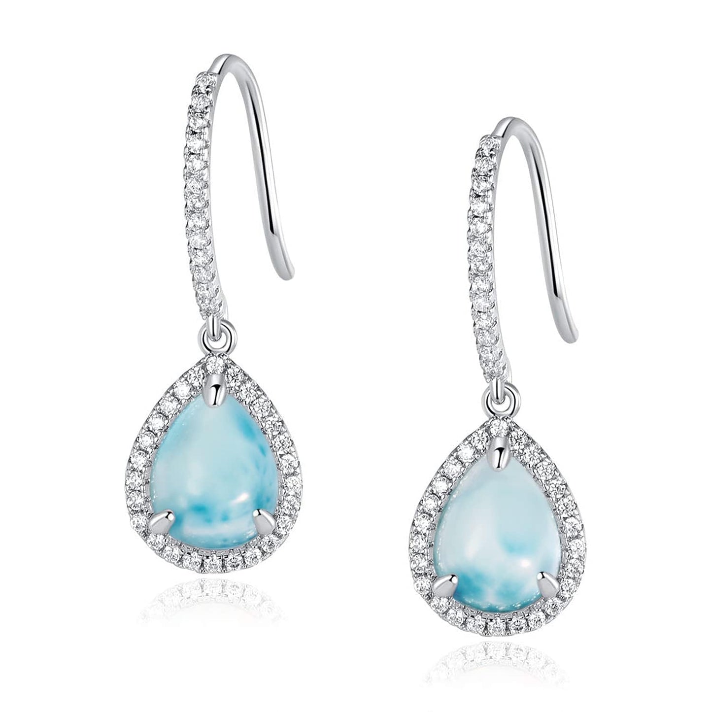 Larimar Dangle Earrings 925 Silver | Amazon