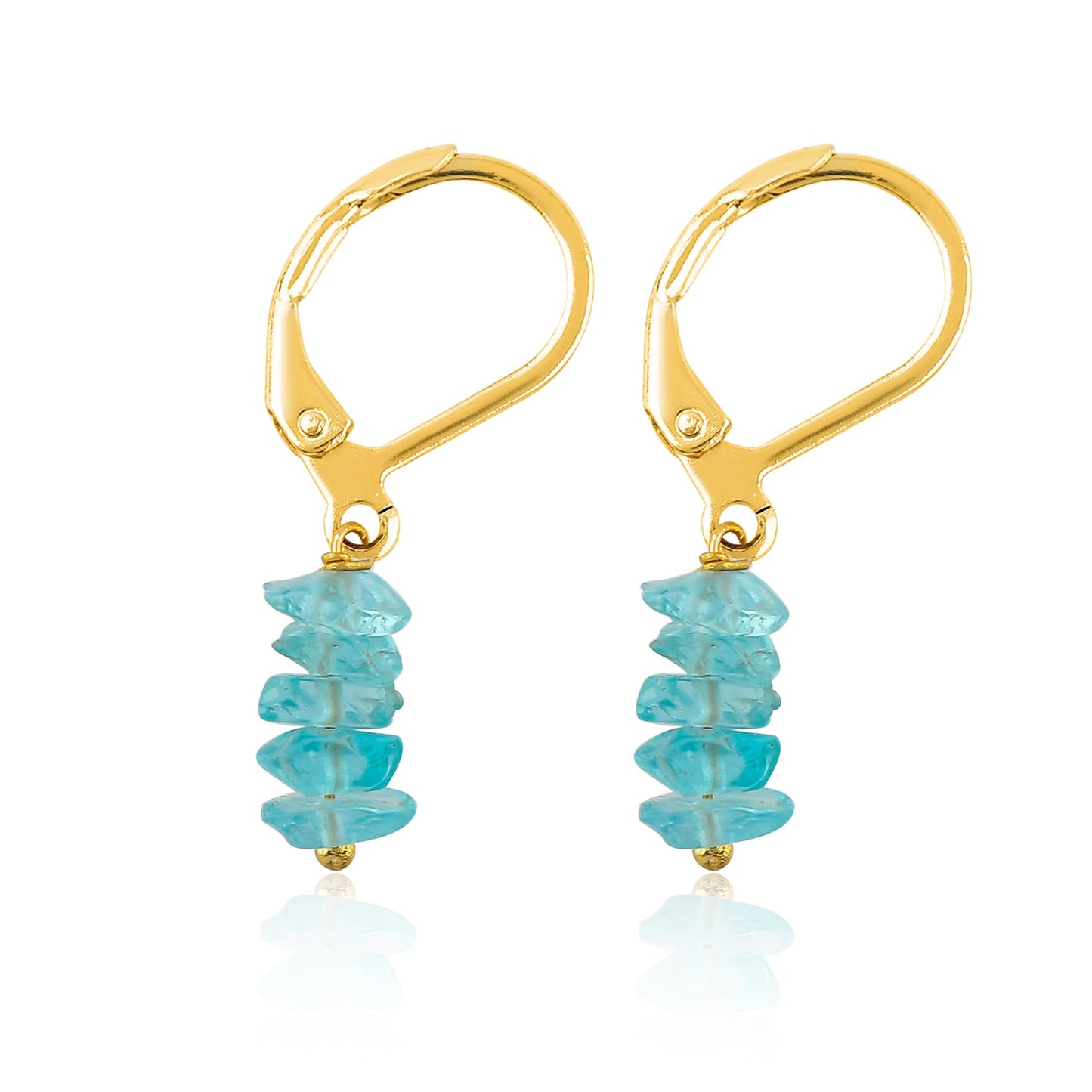 Larimar Chip Earrings Gold | Amazon