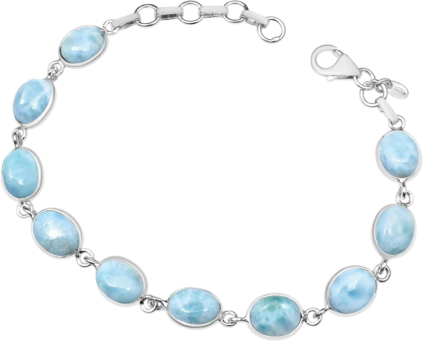 Bracelet de tennis en larimar argent 925 | Amazon