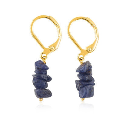 Larimar Chip Earrings Gold | Amazon