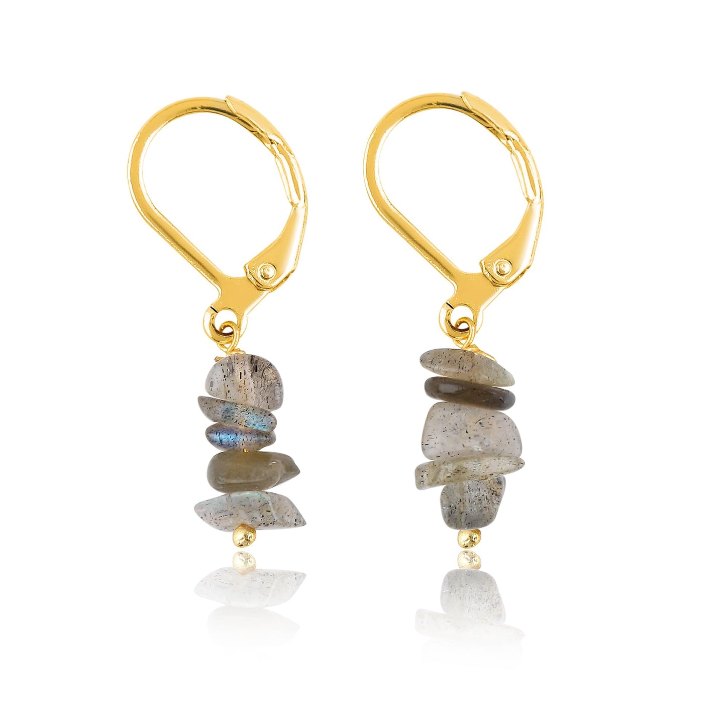 Larimar Chip Earrings Gold | Amazon