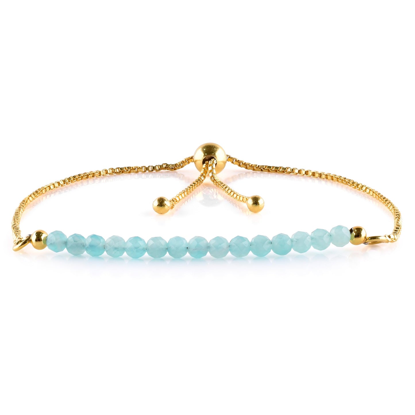 Bracelet coulissant Larimar doré | Amazon