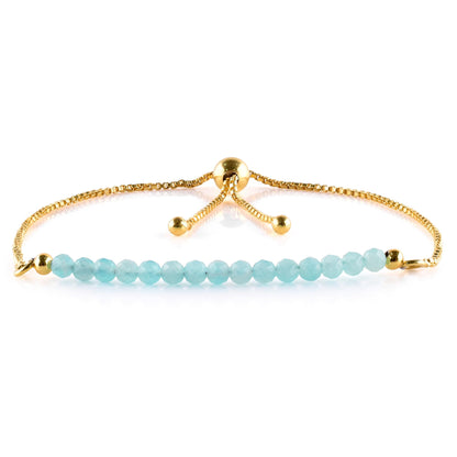 Bracelet coulissant Larimar doré | Amazon