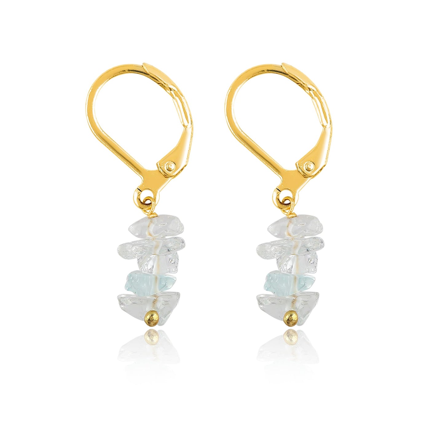 Larimar Chip Earrings Gold | Amazon
