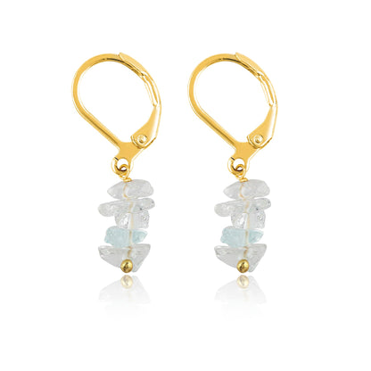 Larimar Chip Earrings Gold | Amazon