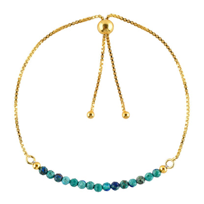 Bracelet coulissant Larimar doré | Amazon