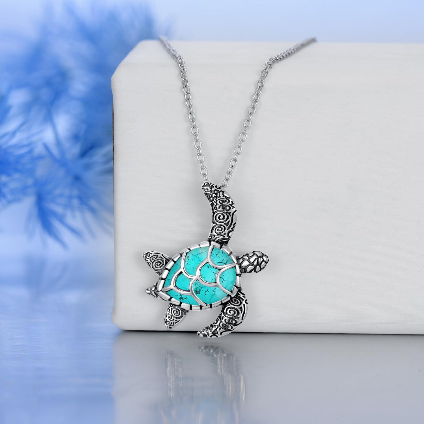 Collana con Tartaruga di Larimar | Amazon