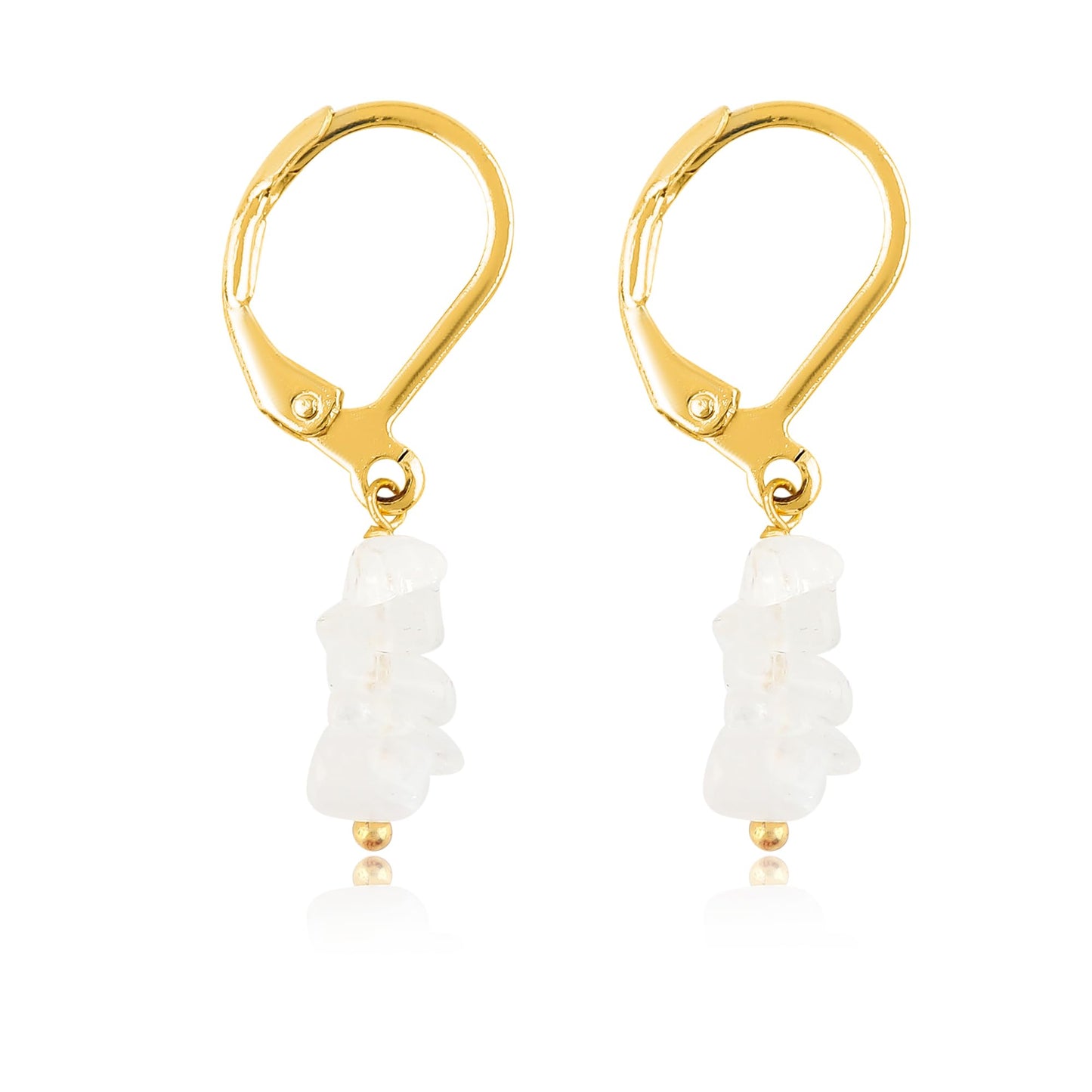 Larimar Chip Earrings Gold | Amazon