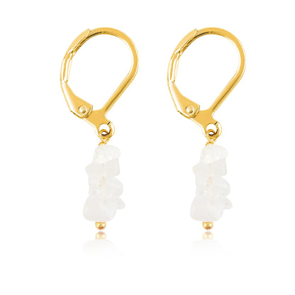 Larimar Chip Earrings Gold | Amazon