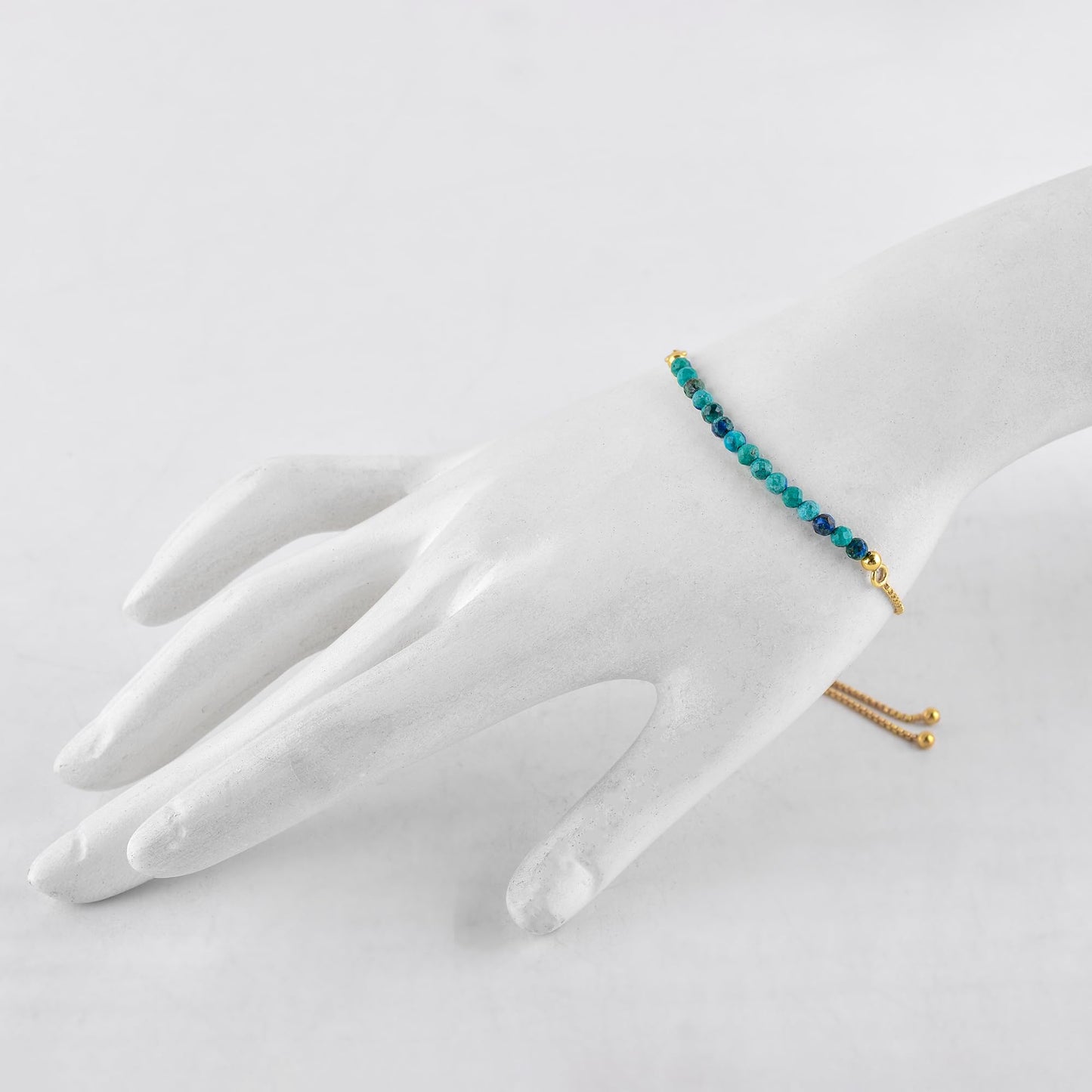 Bracelet coulissant Larimar doré | Amazon