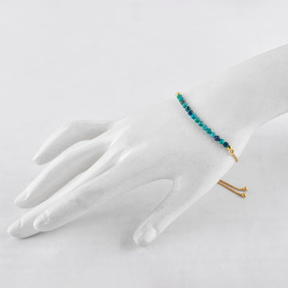 Bracelet coulissant Larimar doré | Amazon