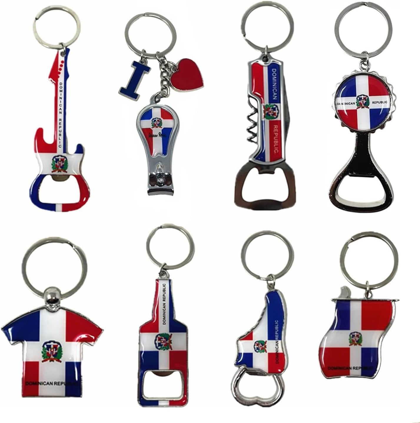 Lot de 8 porte-clés dominicains | Amazon