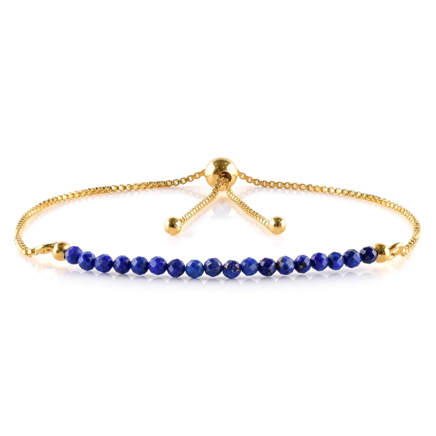 Bracelet coulissant Larimar doré | Amazon