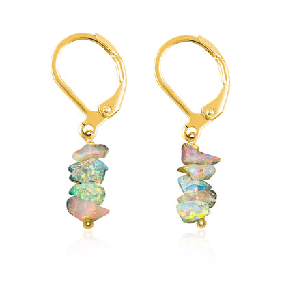 Larimar Chip Earrings Gold | Amazon