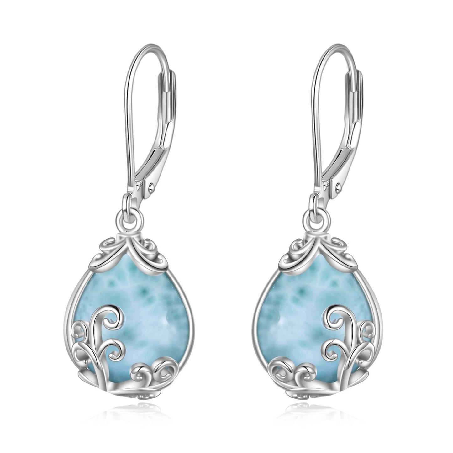 Larimar Teardrop Earrings 925 Silver | Amazon